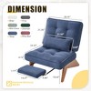 MOONMISS Comfortable Corduroy Adjustable Accent Chair and Footrest Set, Thick-Padded Lounge Chair For living room - 4 of 4
