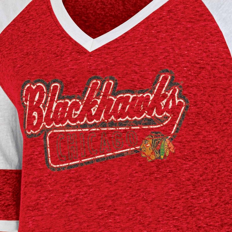NHL Chicago Blackhawks Women&#39;s Long Sleeve Dark T-Shirt, 3 of 4