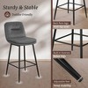 Arceso 1PC 26 Inch Bar Stools, Double-Layer Upholstered Counter Height Bar Stools for Kitchen Island, Faux Leather Barstools with Back and Footrest - 3 of 4