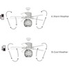 Warehouse Of Tiffany Aguano 52" Lighted Ceiling Fan Two-Color Blades Reversible with Remote Control Black - 3 of 3