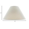 Cal Lighting SH-2002-OW Traditional Shade from Shades Collection in Light Finish, 16.00 inches,Off White Plain Linen - 4 of 4