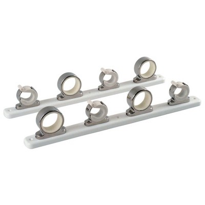 Taco Marine 4-Rod Hanger with Poly Rack - Polished Stainless Steel - Model 9975030 - Boat Equipment and Parts