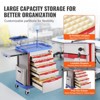 VEVOR 5 Tiers Lab Carts, Lab Utility Cart with 5 Drawers & 4 Silent Wheels, Mobile Medical Cart with PP Material, Lab Rolling Cart - 4 of 4