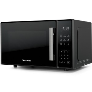 Chefman Countertop Microwave Oven 1.1 Cu. Ft., 1000 Watts with 6 Presets and 10 Power Levels - Black - 1 of 4