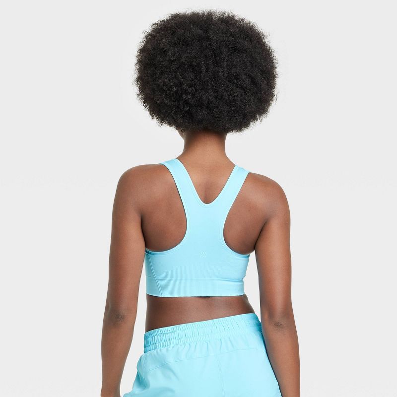 Women's Seamless Medium Support Racerback Sports Bra - All In Motion™, 3 of 10
