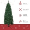 TopComfy Christmas Tree Stand Slim Fir Artificial Tree Realistic Branches for Holiday Decor, Green, 31.9"*31.9"*70.9" - 4 of 4