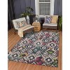 HomeStock Outdoor Washable Grayton Ivory & Charcoal 5' X7', Machine Woven with Printed Designs, Coastal - 2 of 4