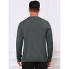 INSPIRE CHIC Men's Classic Solid Color Crew Neck Long Sleeve Soft Knit Pullover Sweater - 3 of 4