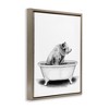 Stupell Industries Bear In Tub Rustic Bathroom Floating Frame Canvas Art - 2 of 4
