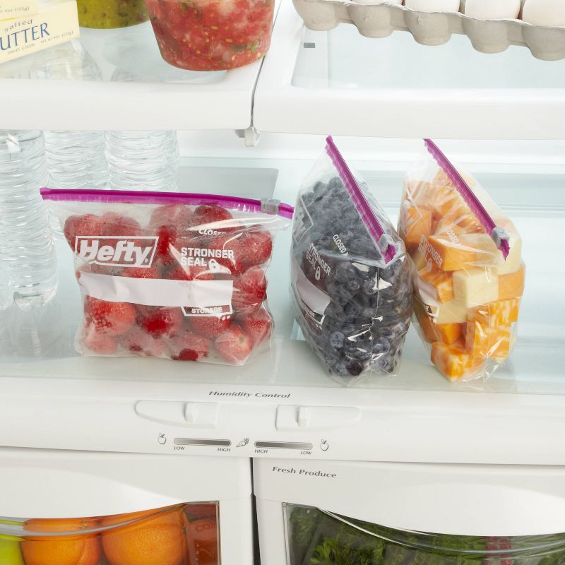 Hefty Quart Food Storage Slider Bag - 40ct, 4 of 11