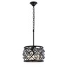 Elegant Lighting Madison Collection Pendant D:12in H:9in Lt:3 Matte Black Finish (Royal Cut Crystals) - 2 of 2