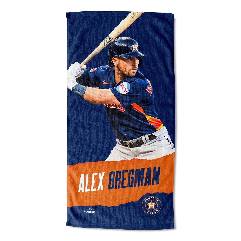 Photos - Towel 30"x60" MLB Houston Astros 23 Alex Bregman Player Printed Beach 