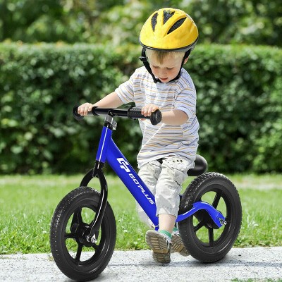 Costway 12'' Balance Bike Classic Kids No-Pedal Learn To Ride Pre Bike w/ Adjustable Seat