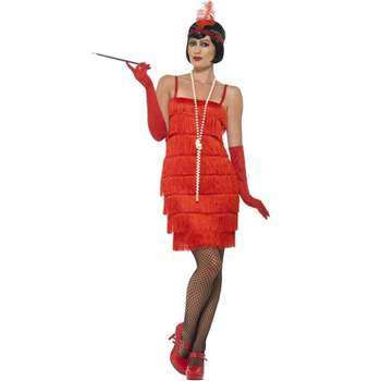 Smiffy Short Flapper Dress Adult Costume (Red)