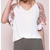 Women's Lace and Floral Knit Top - Hailey & Co - 4 of 4