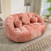 CAVINAS Chenille Bean Bag Chair for Adults and Kids,Lazy Floor Sofa Chair with Foam,Cozy Lounge Chair for Living Room - 2 of 4