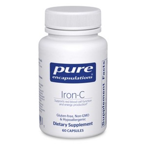 Pure Encapsulations Iron-C - 15 mg Iron - 175 mg Vitamin C - Red Blood Cell Support* - Energy Production - Gluten Free & Vegan - 60 Capsules - 1 of 4