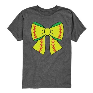 Boys' - Instant Message - Softball Bow Short Sleeve Graphic T-Shirt - 1 of 4