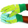 Blue Panda 6 Pairs Green Kids Garden Work Gloves, Children Gardening Working Gloves, Ages 3-6 - 2 of 4