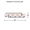 Possini Euro Design Lighting on the Square Modern Wall Light Bronze Hardwire 37" 5-Light Fixture Opal Glass Shade for Bedroom Bathroom Vanity Home - 4 of 4