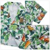BLUEMING Men's Hawaiian Shirt Short Sleeve Floral Button Down Shirts Hot Holiday Beach Shirts - 4 of 4
