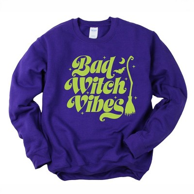 Simply Sage Market Women's Graphic Sweatshirt Bad Witch Vibes Puff Print