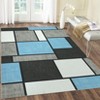 Washable Modern Patchwork Rug Non Slip Low Pile Rug Soft Contemporary Throw Floor Cover Foldable Indoor Carpet for Living Room Bedroom Playroom填 - 3 of 4
