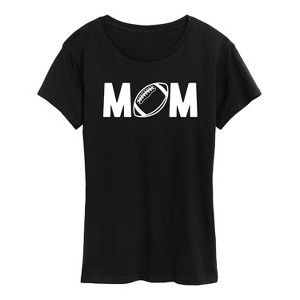 Women's - Instant Message - Mom Football Short Sleeve Graphic T-Shirt - 1 of 4