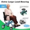 Ultra Lightweight Elderly Wheelchair, Foldable Transport Chair with 8"/10" Honeycomb Tires, for Travel, Hospital, Home Use - 2 of 4