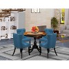 HomeStock 5-Piece Black and Cherry Finish Solid Wood Top Dining table with 4 Chairs - 2 of 4
