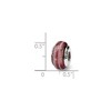 Black Bow Jewelry Dark Pink Glass and Sterling Silver Bead Charm - 2 of 3