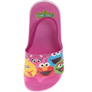 Sesame Street Slide Sandals for Boys & Girls - Slip-On Quick Dry Pool/Beach (Toddler – Little Kid) - 1 of 4