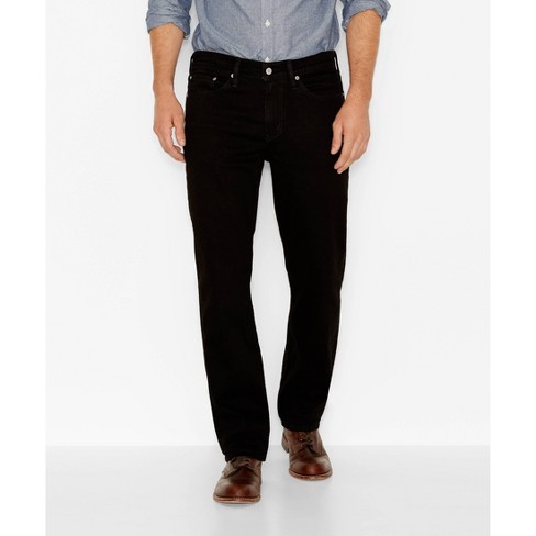 Men's Straight Jeans Black Denim : Target