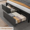 Whizmax Queen Size Bed Frame with Upholstered Headboard, Industrial Queen Platform Bed with 2 Storage Drawer and Charging Station No Box Spring Needed - 4 of 4