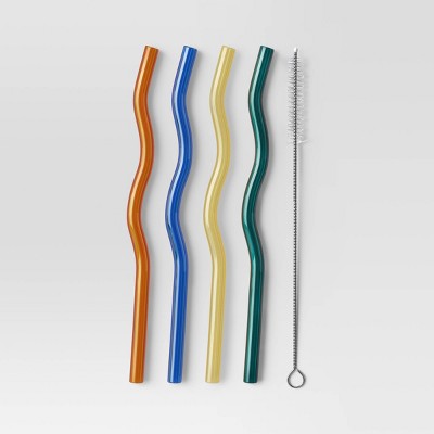 4pk Tritan Glass Straws - Room Essentials™