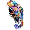 Girl's Design By Humans chameleon By alnavasord T-Shirt - 2 of 3