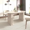Okak 78IN Extendable Dining Table for 4-8 People, Kitchen Table with Wooden Strip Base, Foldable Table for Living Room, Dining Room - 2 of 4