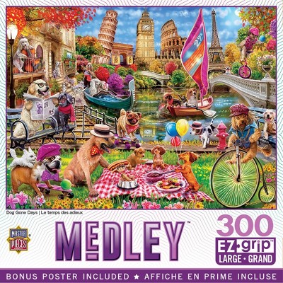MasterPieces 300 Piece EZ Grip Jigsaw Puzzle - Dog Gone Days - 18"x24"
