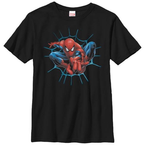 Boy's Marvel Spider-Man Web Time T-Shirt - Black - Small