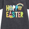 Girls' - SpongeBob SquarePants - Hoppy Easter Icons Graphic Short Sleeve Fleece Dress - 2 of 4