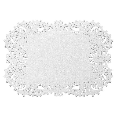 12ct White Shimmer Placemats set