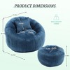 Airsurfer Large Deep Blue Bean Bag Chair Luxury Comfort Lounge Chair Living Room Furniture for Relaxation and Lounging - 3 of 4