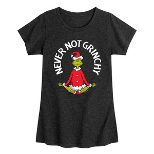 Girls' - Dr. Seuss - The Grinch Never Not Grinchy Fitted Short Sleeve Graphic T-Shirt - 1 of 4