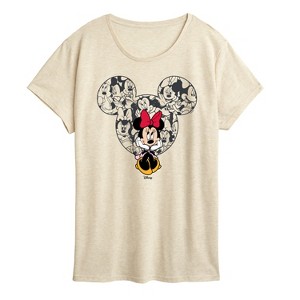 Women's - Disney - Minnie Ear Pattern Short Sleeve Graphic T-Shirt - 1 of 4