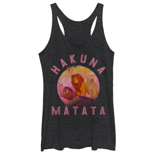 Women's Lion King Hakuna Matata Friend Scene Racerback Tank Top - 1 of 3