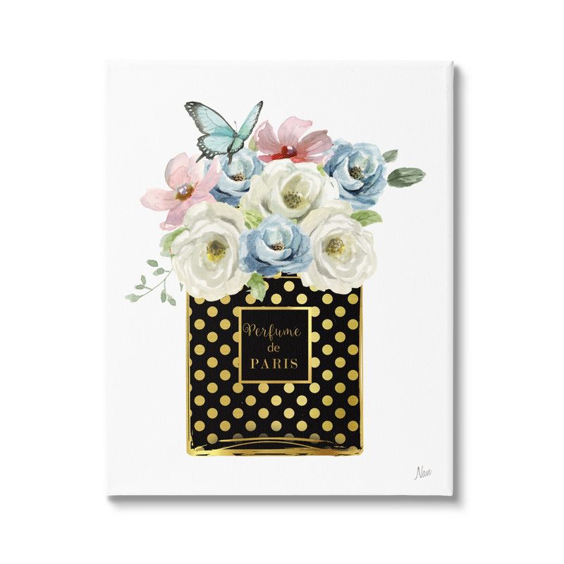 Stupell Industries Perfume de Paris Flower Bouquet Gallery Wrapped Canvas Wall Art, 1 of 5