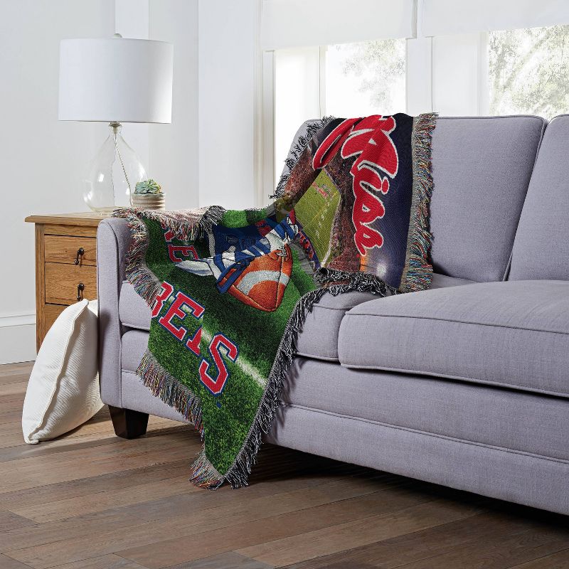 NCAA Ole Miss Rebels Home Field Advantage College Throw Blanket, 3 of 6