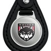 Western Oregon University Secondary Logo Black Leather Keychain - 3 of 4