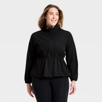 All In Motion Women's Woven Peplum Jacket - All In Motion™ Black M — фото 4