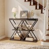 Coucheta 3-Tier Entryway Table, Industrial Console Table with Storage, x-Shaped Metal Frame End Table for Foyer, Entryway, Hallway & Living Room - 4 of 4